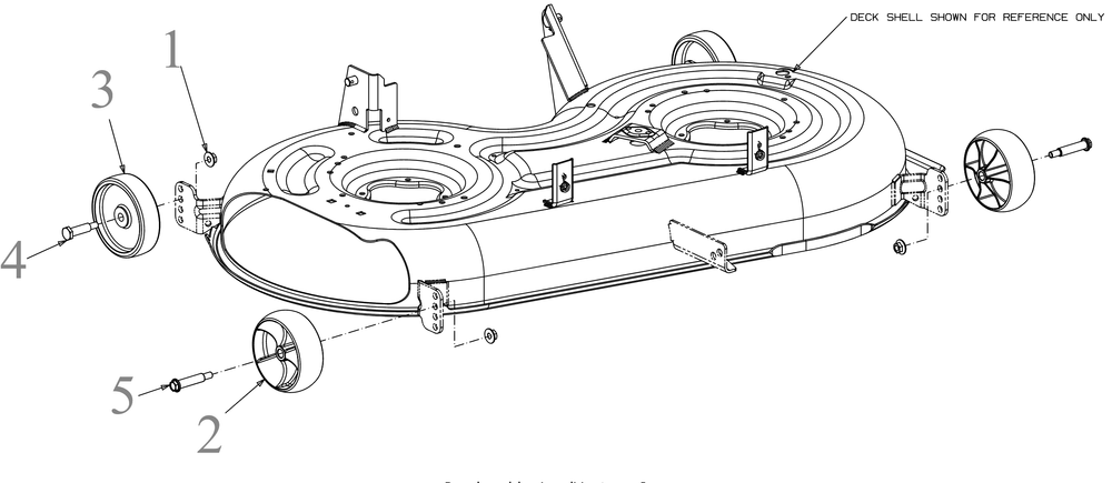 Deck Wheels Diagram and Parts List for XT1-LT46KH (13APA9TTA10)(2023) Cub Cadet Lawn Tractor